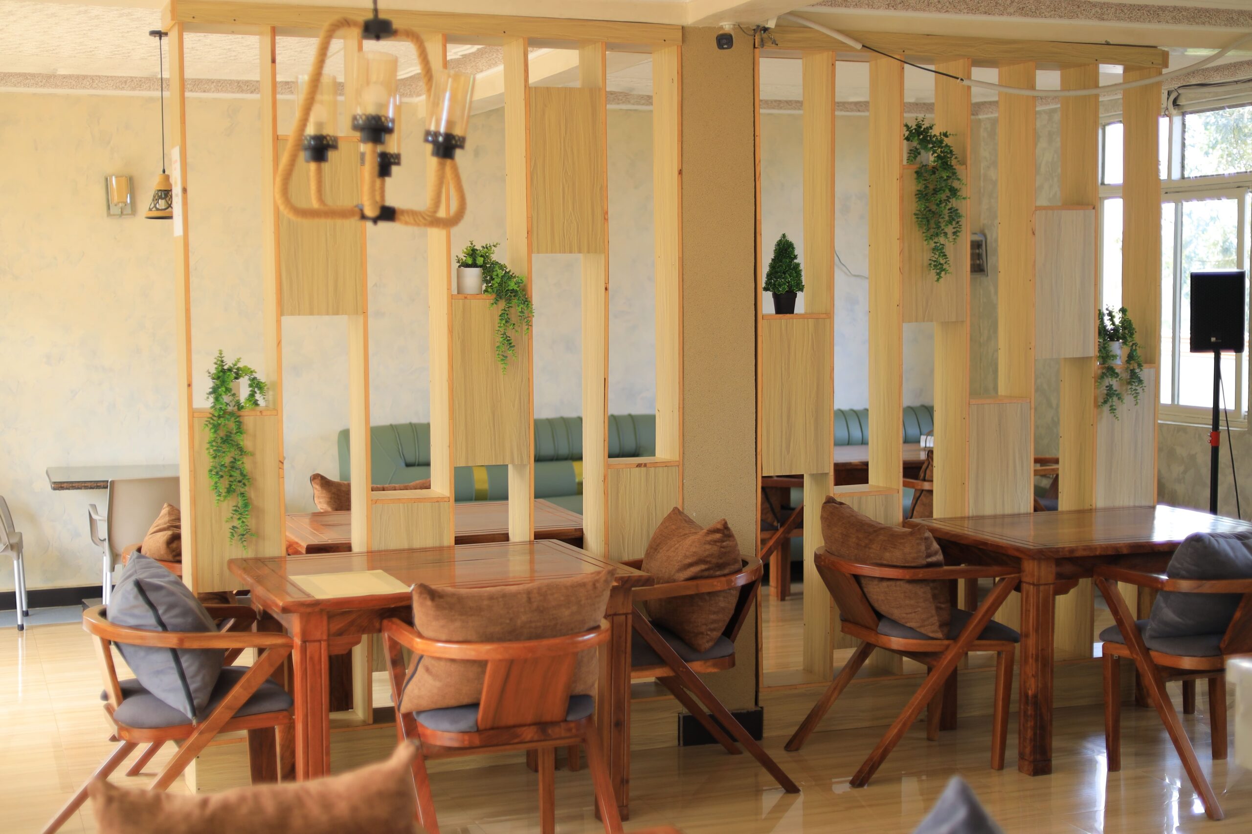 On-site restaurant serving authentic Ugandan food and international cuisine at HK Hotel Mubende