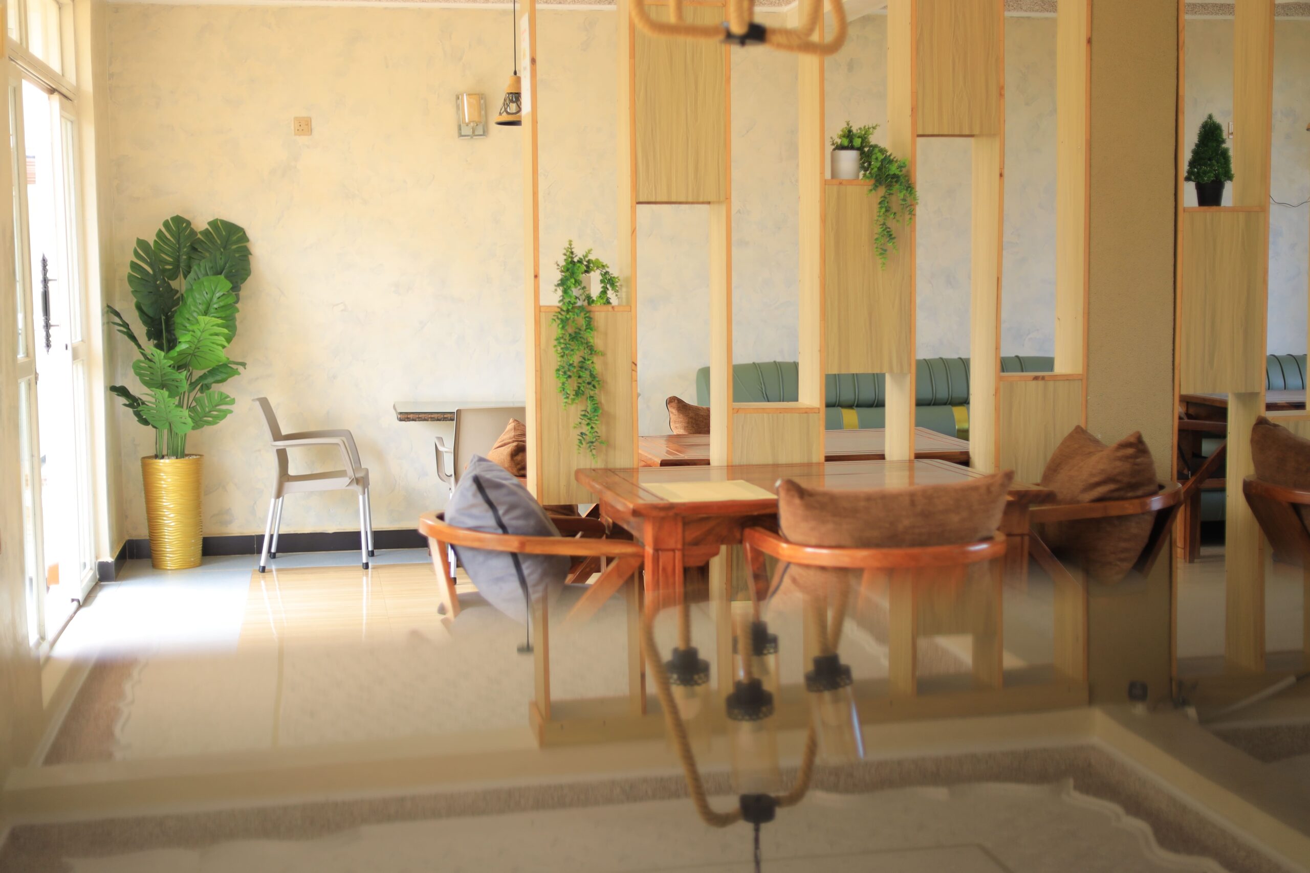 On-site restaurant serving authentic Ugandan food and international cuisine at HK Hotel Mubende
