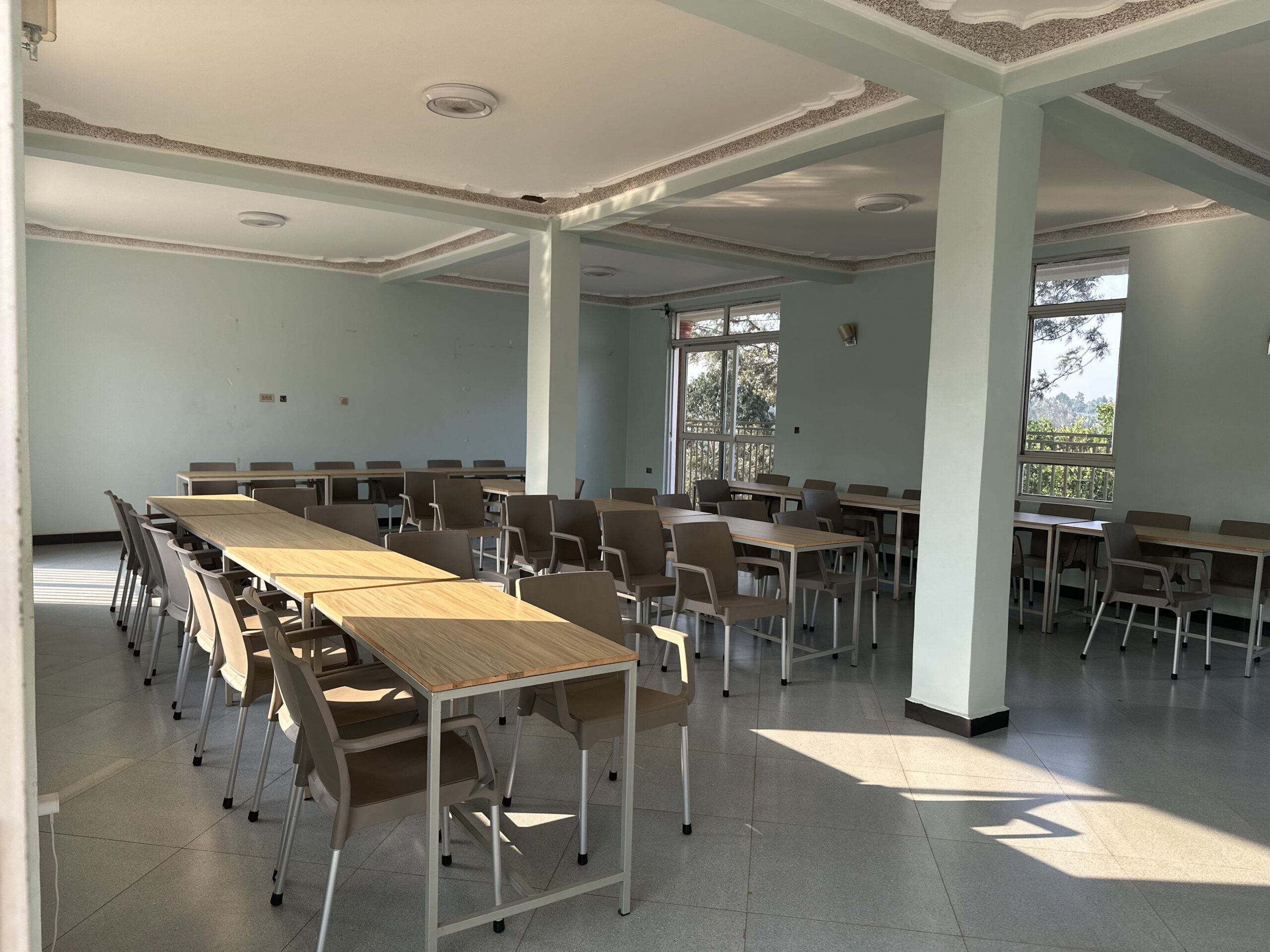 Corporate conference hall setup for NGO workshops and business meetings in Mubende Uganda