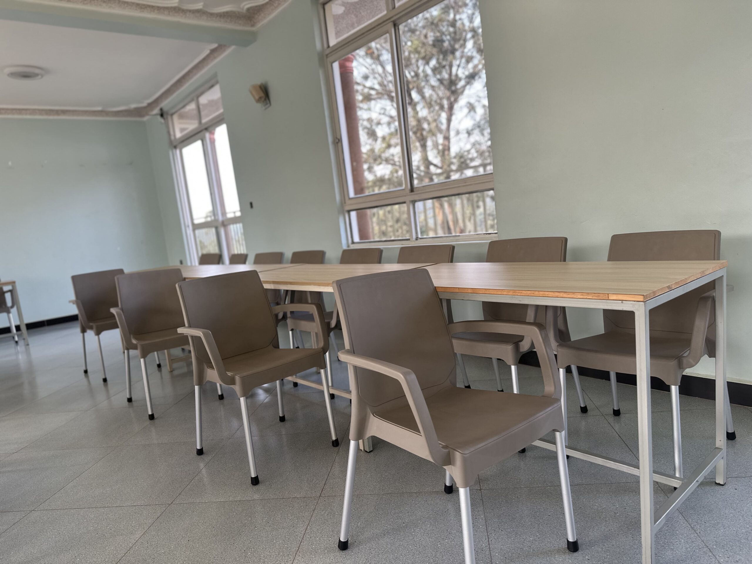 Corporate conference hall setup for NGO workshops and business meetings in Mubende Uganda